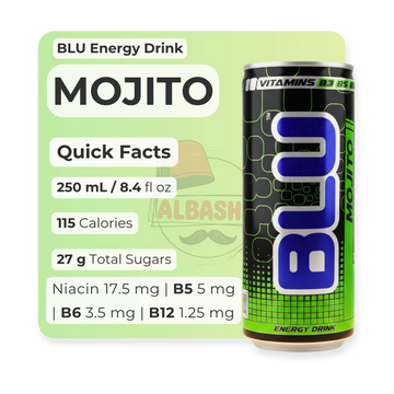 BLU Mojito Energy Drink 250ml Can