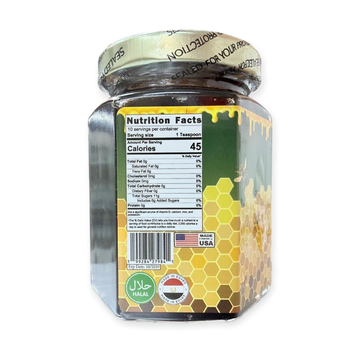 HONEY RUSH Artisan Honey - Energy Support (8 OUNCES) honey jar