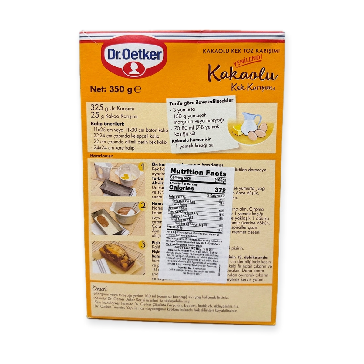 Dr. Oetker Kakaolu Kek Karışımı 350g - Marble Cake Mix