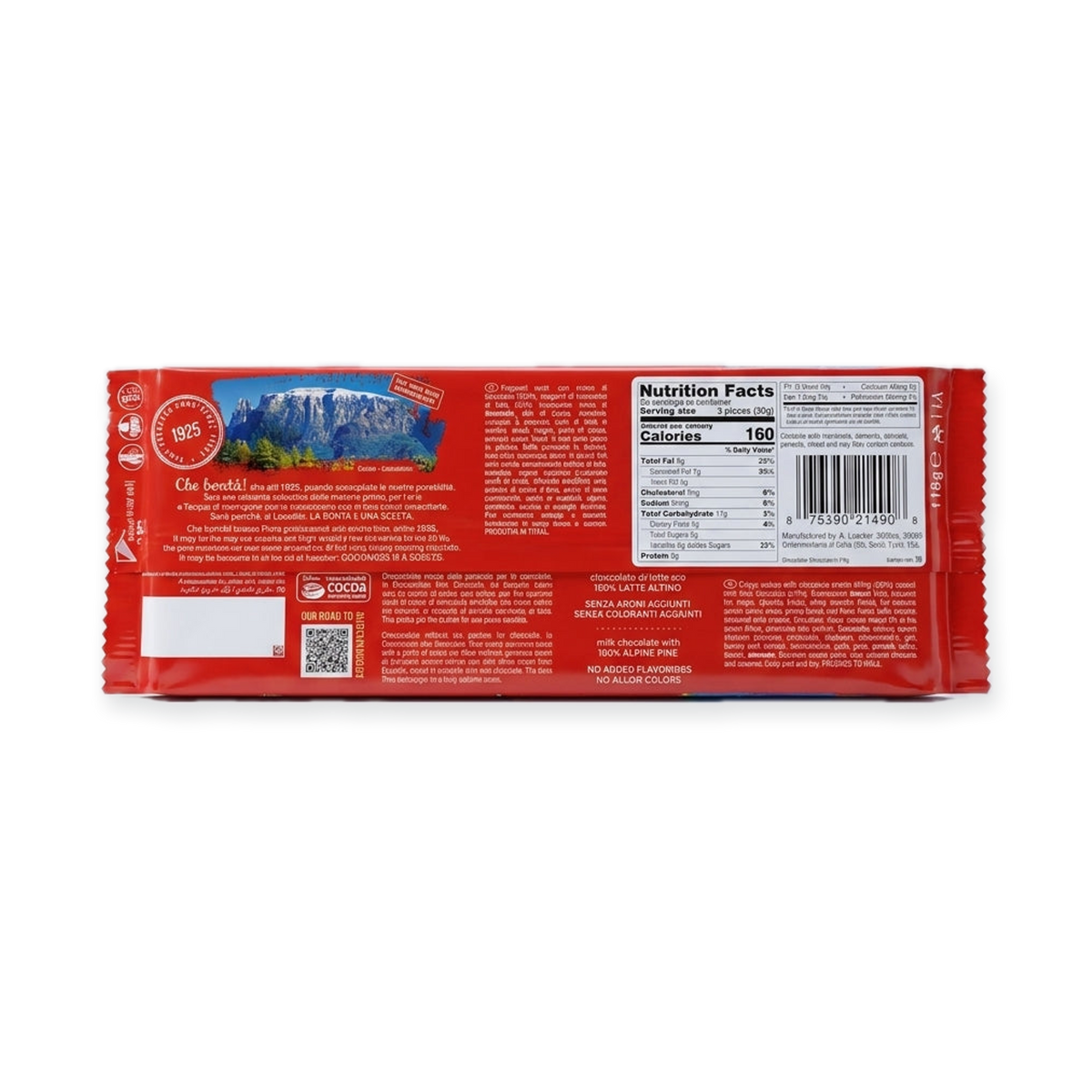 Loacker Chocolaterie Milk Chocolate Wafer 118g - Pure Alpine Goodness