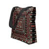Spacious Tote Bag – Black Art Pattern