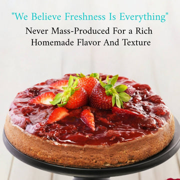 Andy Anand Chocolate Strawberry Cheesecake 9" with Real Chocolate Truffles: Cheese Cake Delivered Home Made (2.8 lbs)