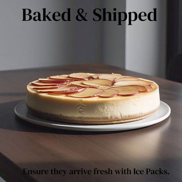 Andy Anand Delicious Sugar Free Gluten Free Apple Cheesecake 9" - Daily Baked, Ready To Serve, Best Cheese Cake Near Me For Celebrations & Dessert Lovers (2.6 lbs)