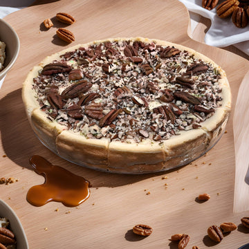 Andy Anand Delicious Sugar Free & Gluten Free Caramel Pecan Cheesecake 9" - All Natural Ingredients, Best Heavenly Creamy Sugar free Cheesecake Near Me For Celebrations & Dessert Lovers (2.8 lbs)