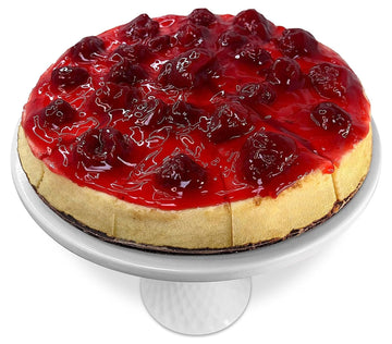 Andy Anand Strawberry Swirl Cheesecake 9" - Decadent Dessert No Bake Required Homemade Cheese Cakes Gift (3.4 lb)