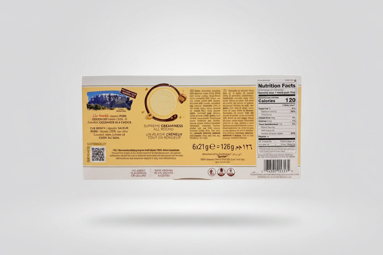 Loacker Tortina White Chocolate 126g - Italian Hazelnut Cream Wafers
