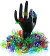 Plastic Glitter Rings, Assorted Colors and Designs- 144 Count