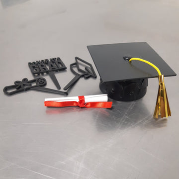 Graduation Cake Topper Set (Various Colors Available)
