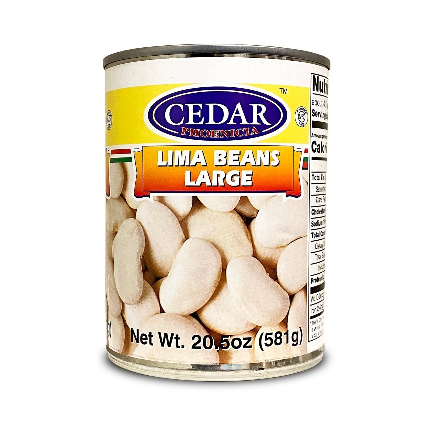Cedar Large White Lima Beans – 20 Oz Pack