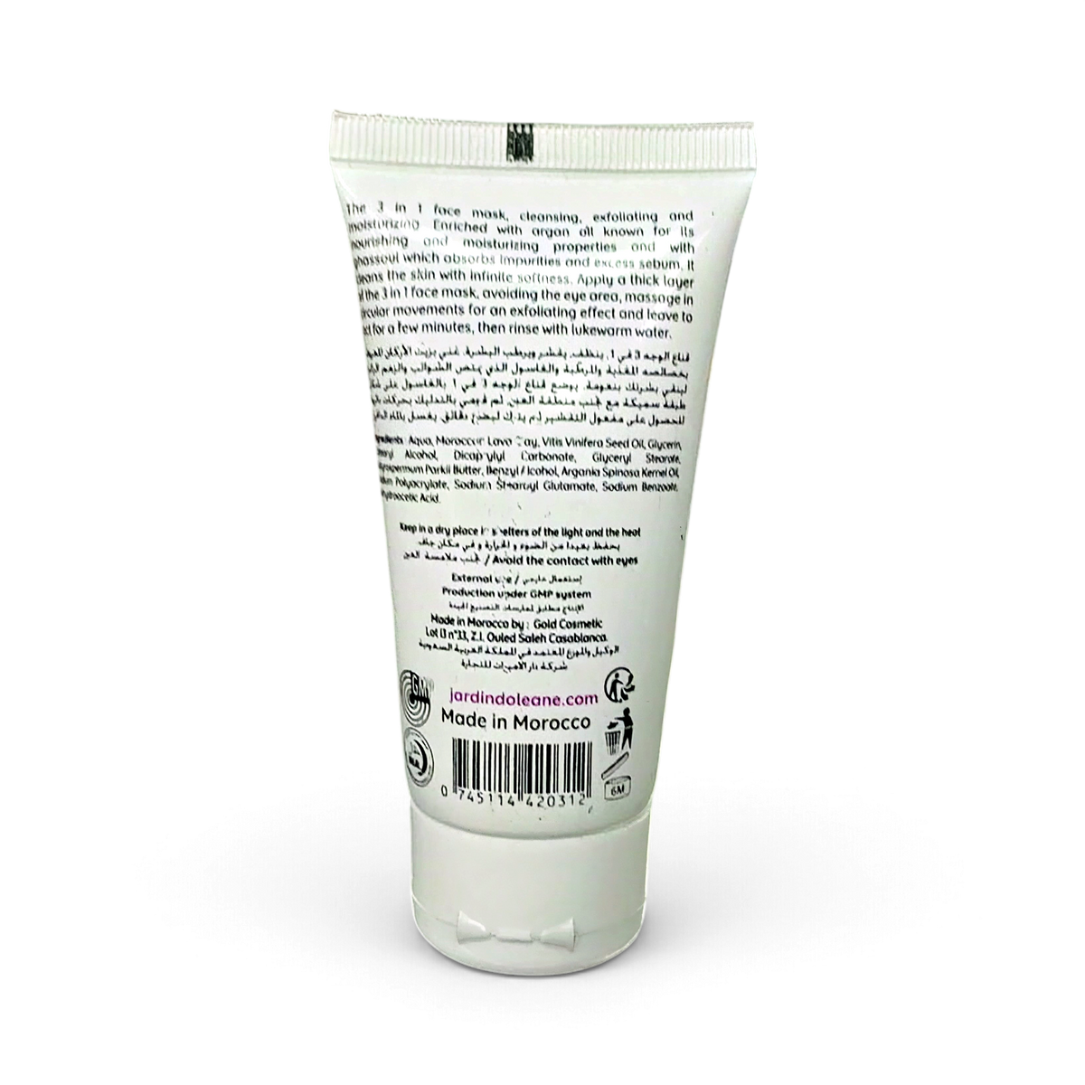 Jardin D'oleane 3-in-1 Ghassoul Face Mask 50ml - Cleansing