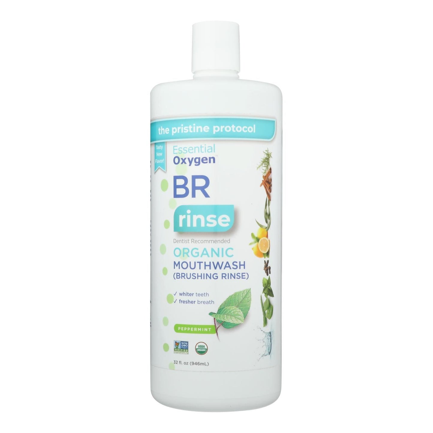 Essential Oxygen - Mouthwash Peppermint - 1 Each-32 Fz(D0102H54HQ2)