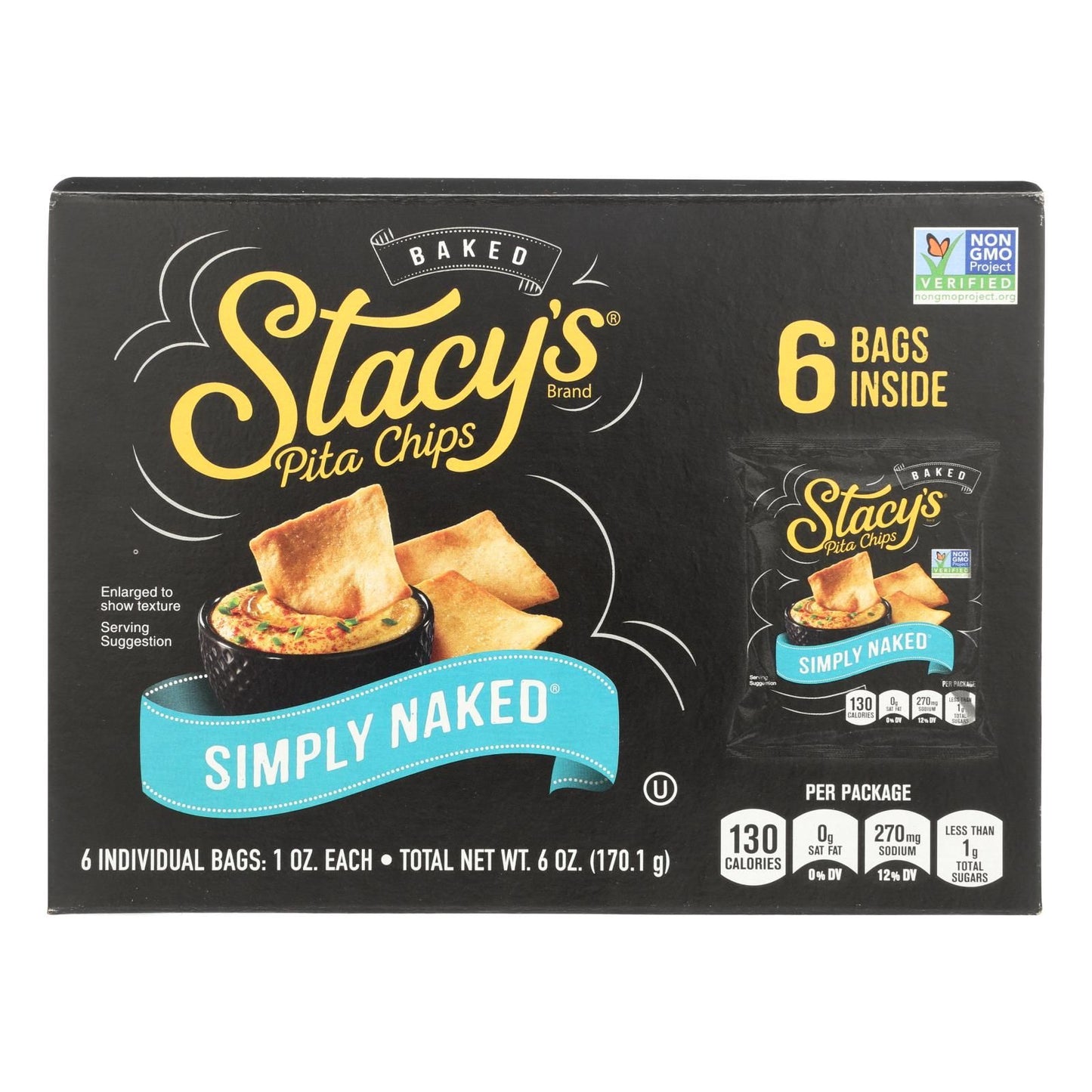 Staceys Pita chips - Simply Naked - 1 Oz - case Of 72(D0102H5K6XP)