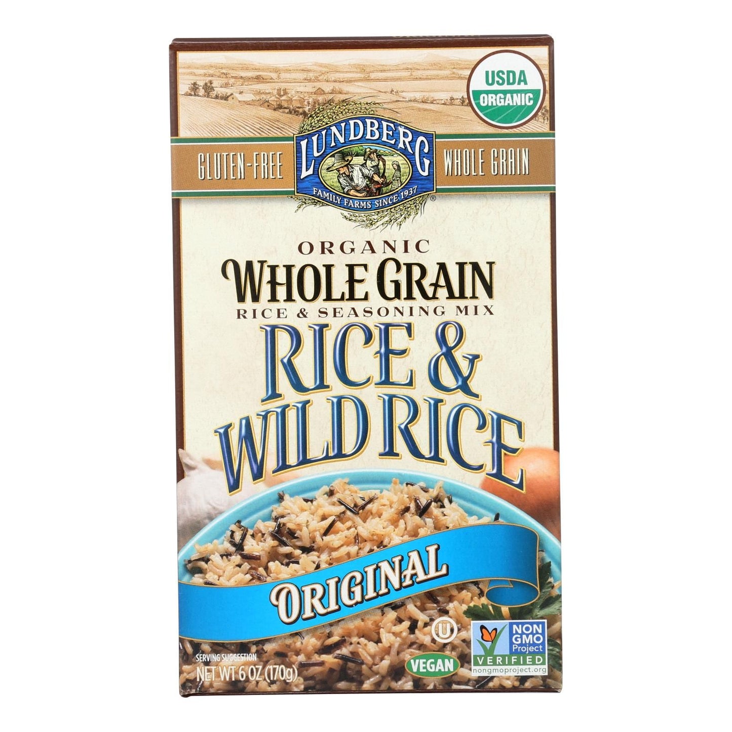 Lundberg Family Farms Organic Whole grain Original Wild Rice - case Of 6 - 6 Oz(D0102H5K8T2)