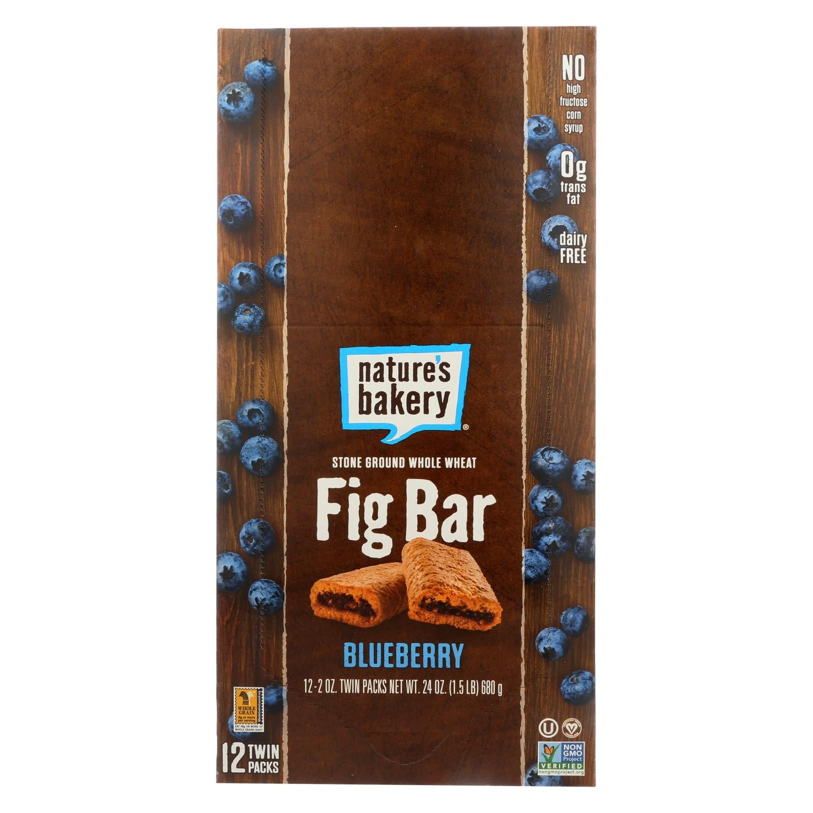 Natures Bakery Stone Ground Whole Wheat Fig Bar - Blueberry - Case Of 12 - 2 Oz(D0102H5Km7J)