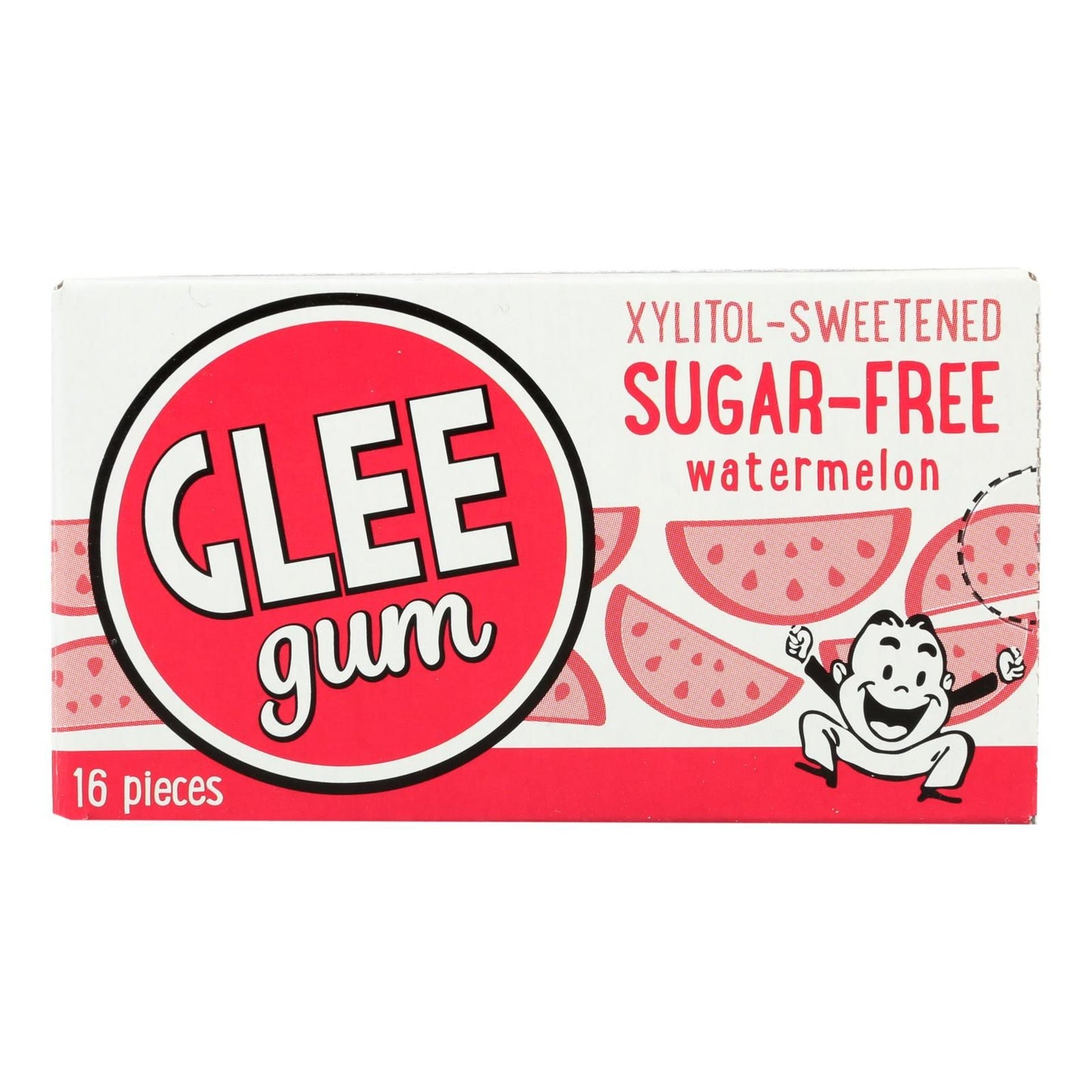 Glee Gum Wild Watermelon Chewing Gum, 16 Pieces Per Pack - 12 Per Case.