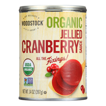 Woodstock Organic Jellied Cranberry Sauce - Case Of 12 - 14 Oz(D0102H5Nkzp)