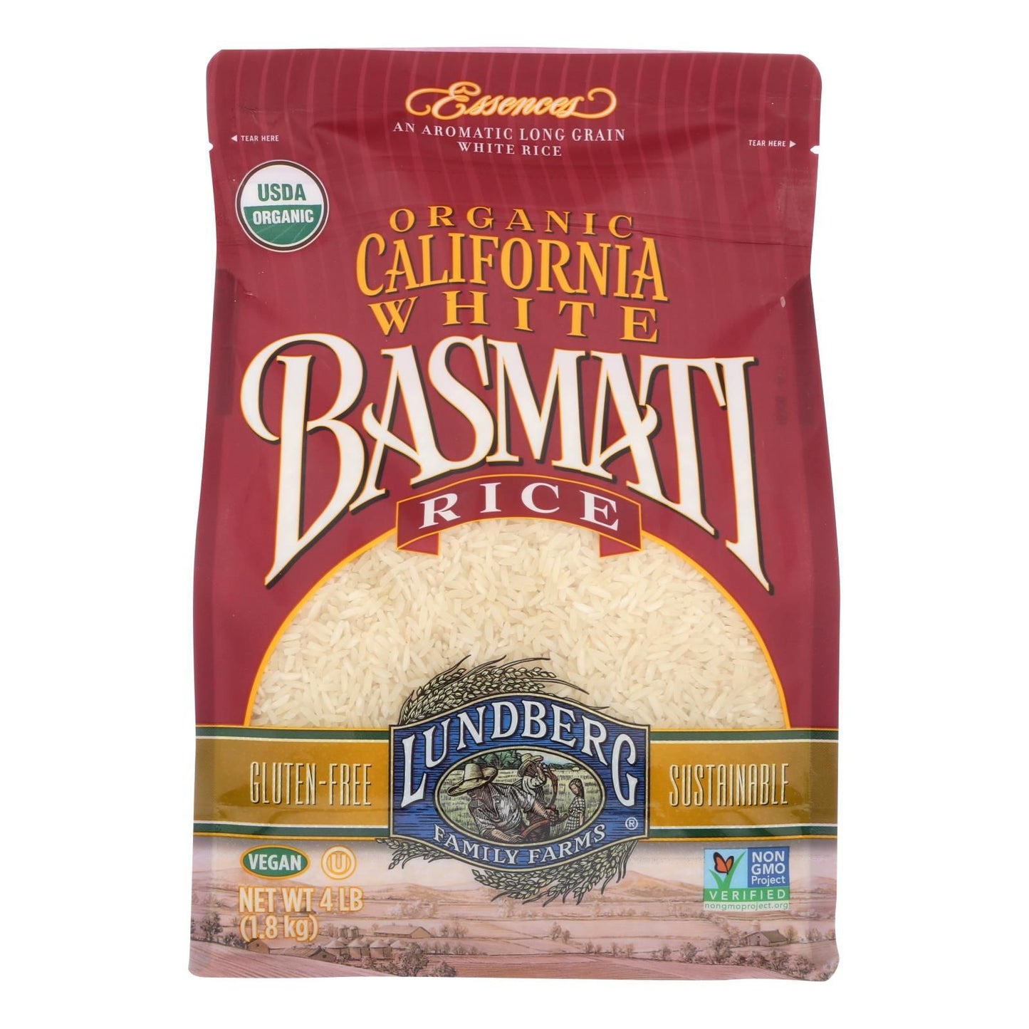 Lundberg Family Farms Organic White Basmati Rice - case Of 6 - 4 Lb(D0102H5NL4T)