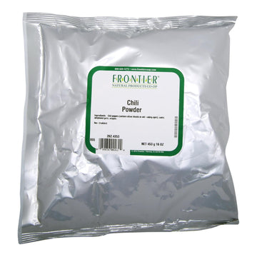 Frontier Co-Op Chili Powder Blend, Traditional (No Salt), Kosher, Salt-Free, Non-Irradiated | 1 Lb. Bulk Bag