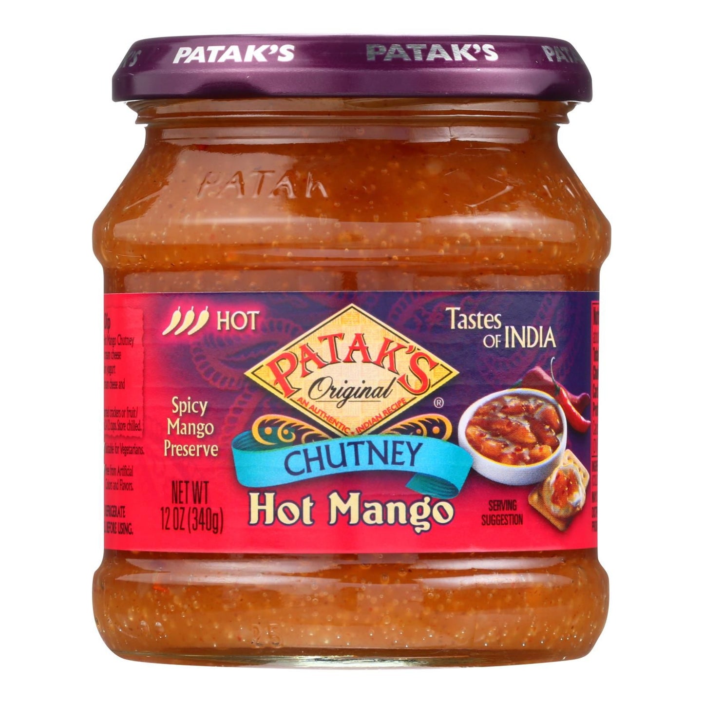 Pataks chutney - Hot Mango - Hot - 12 Oz - case Of 6(D0102H5WUQJ)
