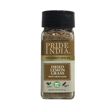 Pride Of India - Natural Lemongrass Fine Cut & Sifted - 0.8 Oz (22.7 Gm) Small Dual Sifter Jar -Certified Pure And Authentic Ind