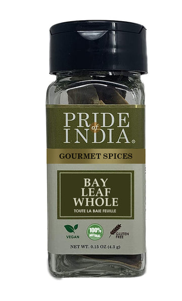 Pride Of India ?Bay Leaf Whole ?Authentic Indian Culinary Spice/ Premium Quality ?Gourmet & Preservatives Free ?Easy To Use ?0.1