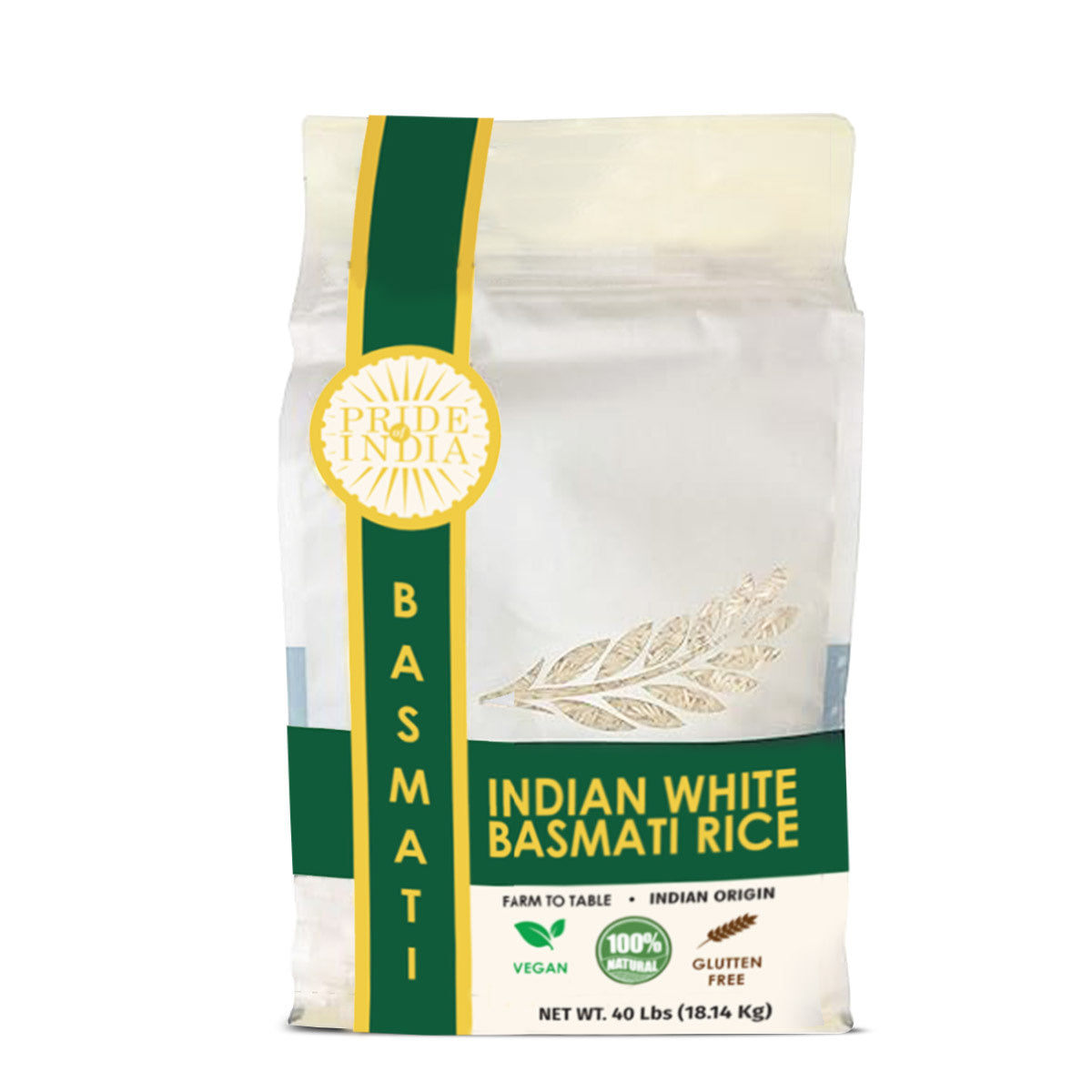 Extra Long White Basmati Rice 40 Lbs