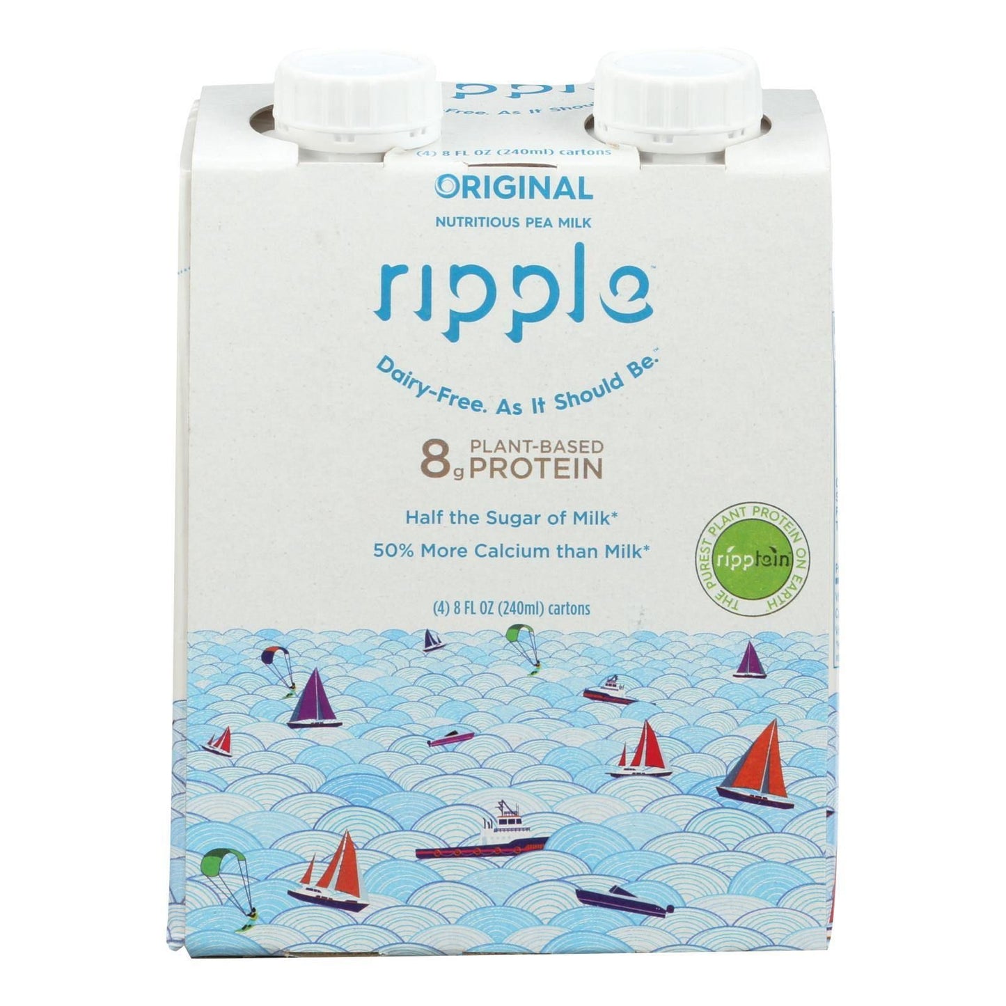 Ripple Foods Ripple Aseptic Original Plant Based With Pea Protein - Case of 4 - 4/8 FZ(D0102HX7PQY.)