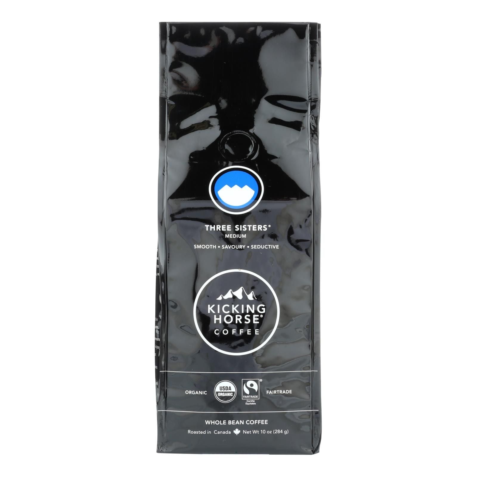 Kicking Horse Coffee - Organic - Whole Bean - Three Sisters - Medium Roast - 10 Oz - Case Of 6(D0102Hx84T2.)