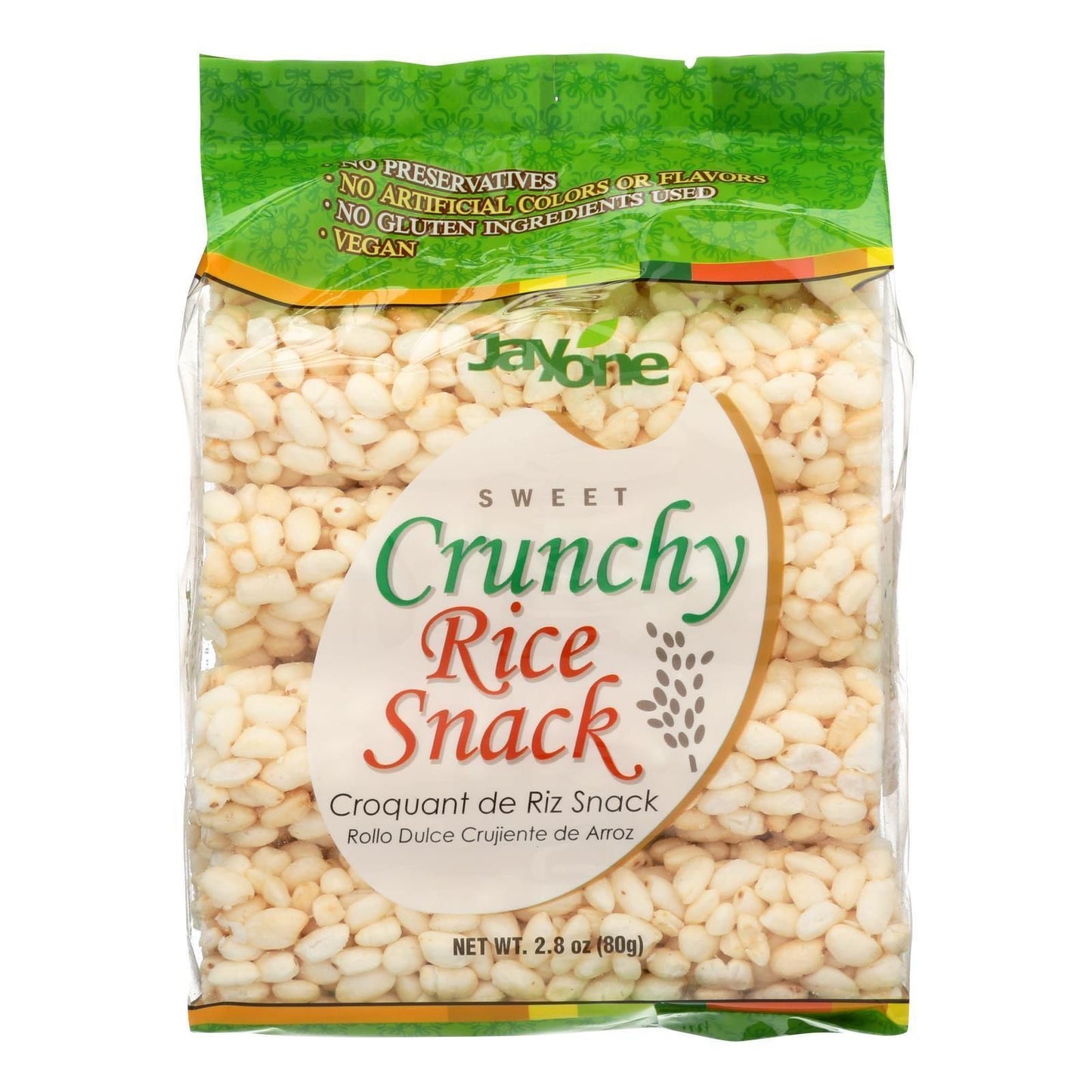 Jayone Crunchy Rice Snack - Case of 6 - 2.8 OZ(D0102HXP09W.)