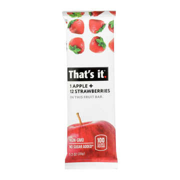That'S It Fruit Bar - Apple And Strawberry - Case Of 12 - 1.2 Oz(D0102Hxx01W.)