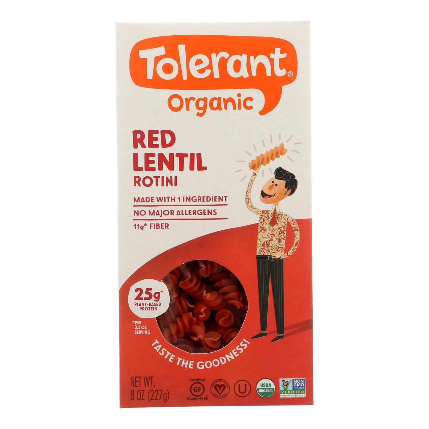 Tolerant Organic Pasta - Red Lentil Rotini - Case Of 6 - 8 Oz(D0102Hxxjgy.)