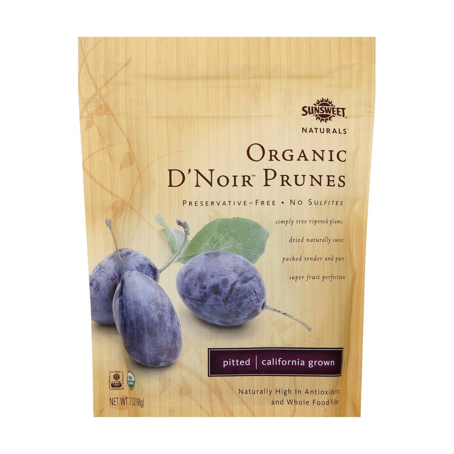 Sunsweet Naturals Organic DNoir Prunes - Case of 12 - 7 oz.(D0102HXXLWA.)