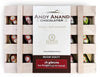 Andy Anand Vegan European Liqueur Dark Chocolate Cordials Bottles – Non-Alcoholic Cordials Assortment, Premium 60% Chocolate (Cocoa Butter) Gift Box, 18 Count