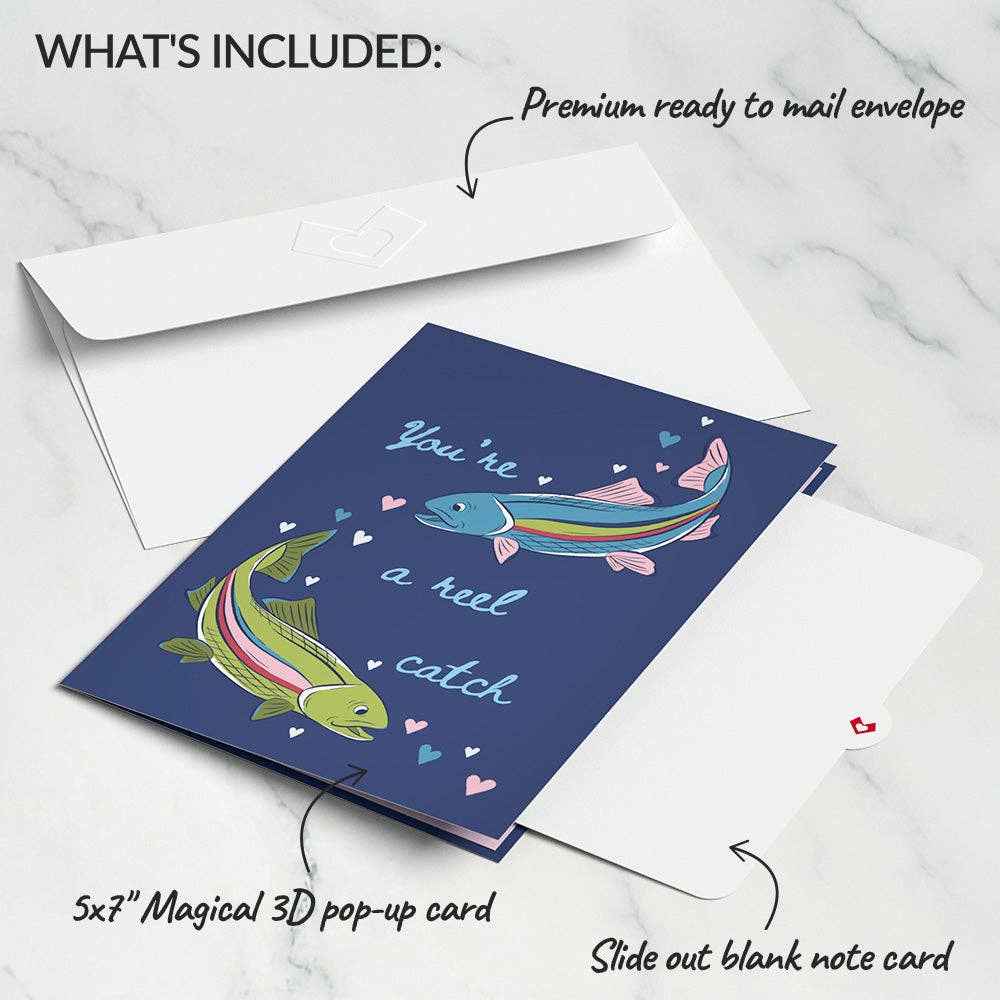 You’re a Reel Catch Fish 5x7" Pop-Up Card