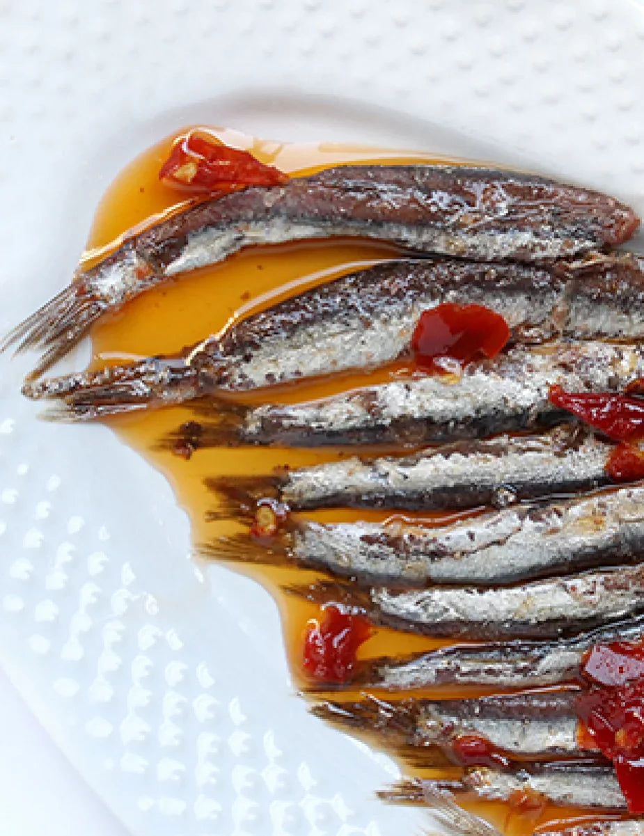 Spicy Anchovies Produced by: IASA in Campania, Italy