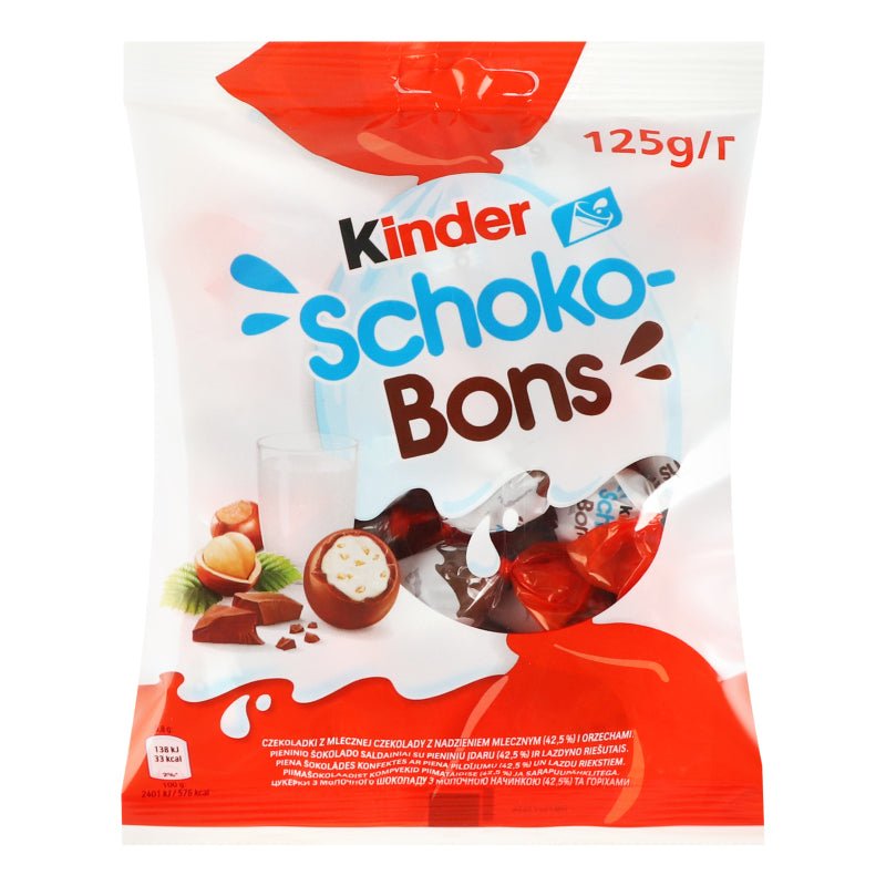 Kinder Schoko Bons 125g – Milk Chocolate Hazelnut Candy