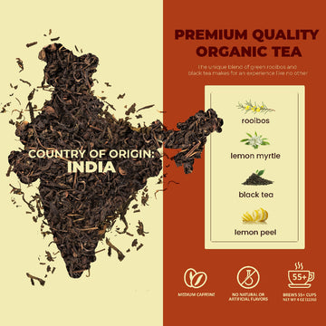 Green Rooibos Black Tea, Citrus Blend - Organic & Kosher