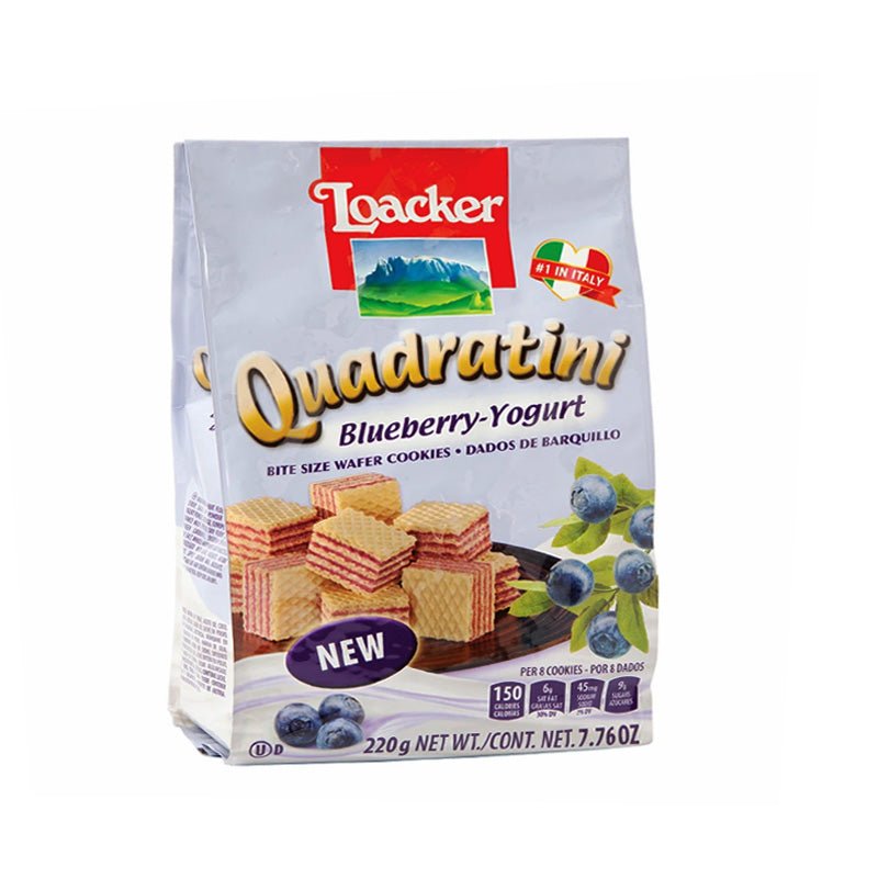 Loacker Quadratini Blueberry Yogurt Crisps 220g