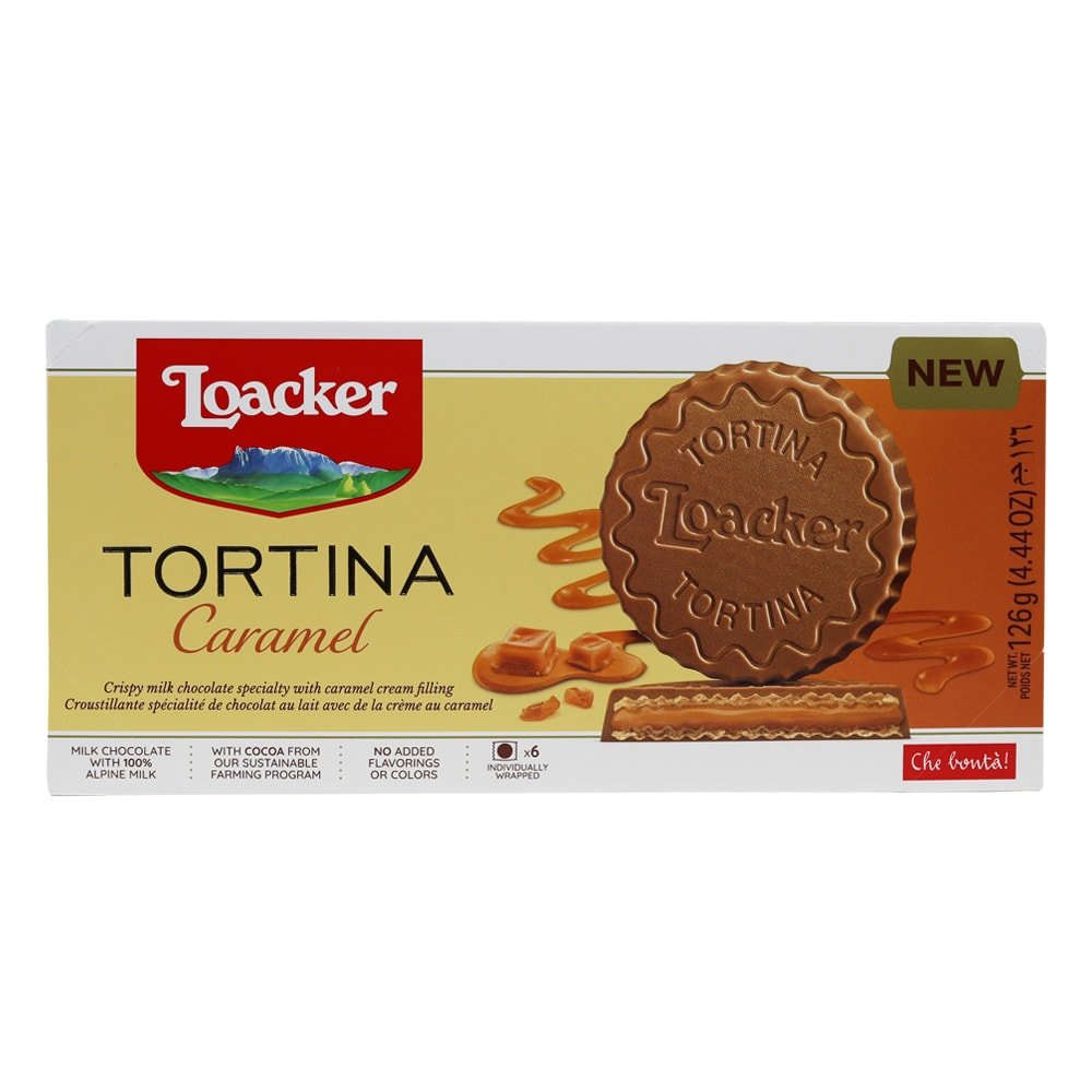 Loacker Tortina Caramel Cream Wafers – Milk Chocolate & Caramel
