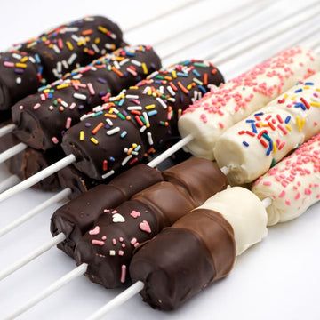 Chocolate Dipped Marshmallow Sticks