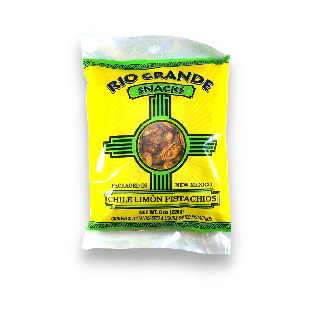 Rio Grande Snacks Chile Limon Pistachios, Red Chile & Citrus, 8 oz