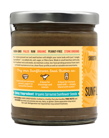 Sprouted Sunflower Seed Butter