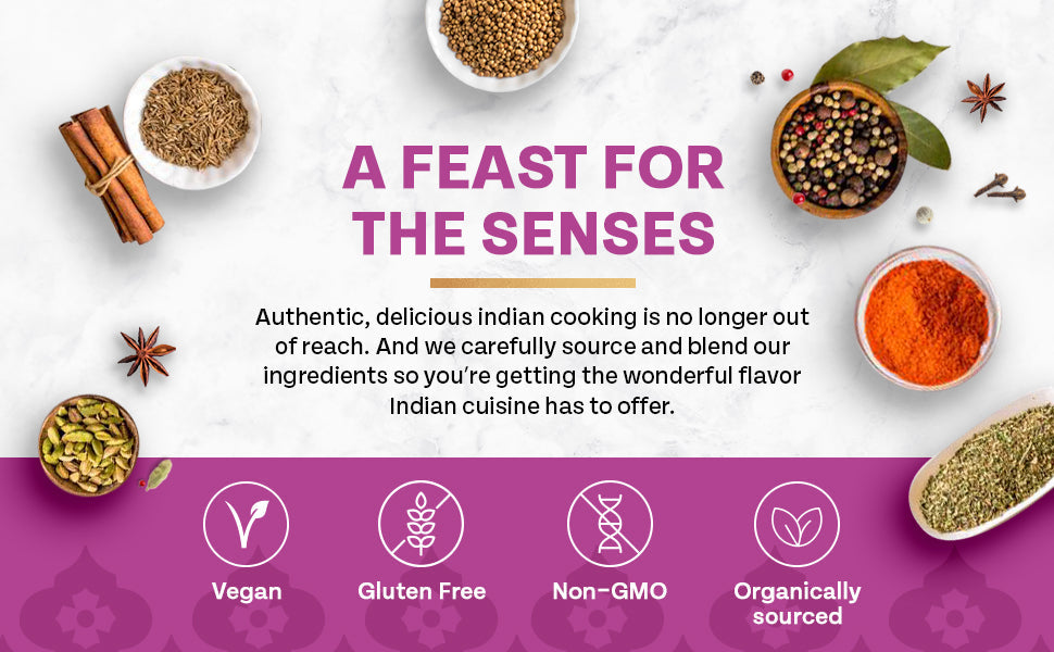 Indian Spice Gift Set for Beginners – Tandoori Chicken, Cauliflower Curry & Potato Curry | 3 Dishes, 3 Recipes | moji masala®