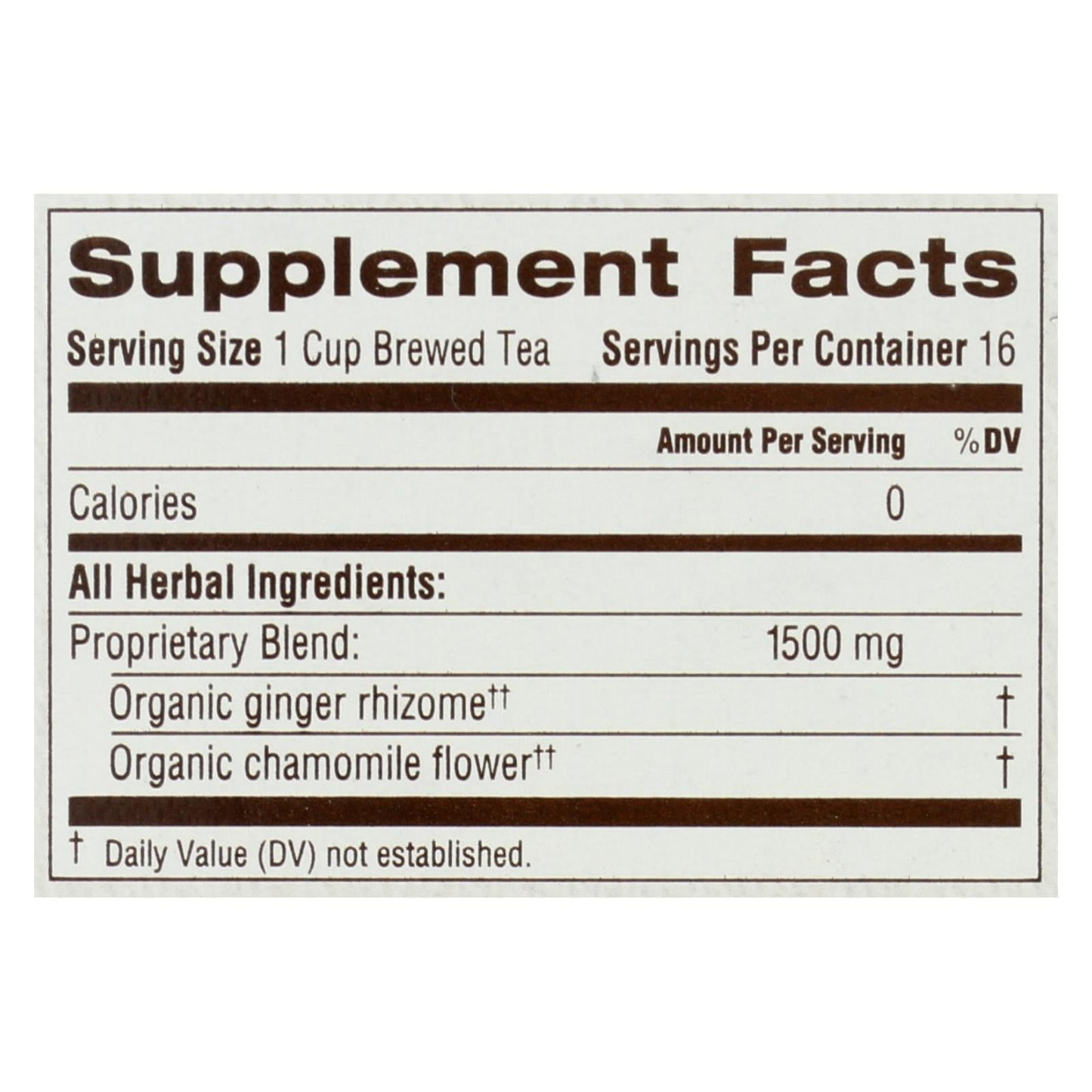 Organic Golden Ginger Tea - 6 Packs of 16 Bags
