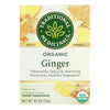Organic Ginger Herbal Tea, 16 Bags, Case of 6