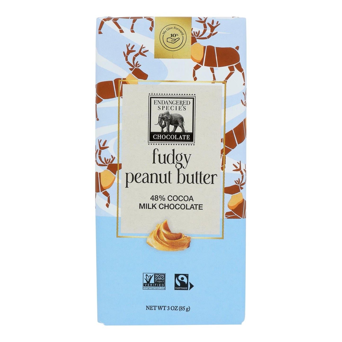 Endangered Species Milk Chocolate PB Fudge Bars, 12-Pack