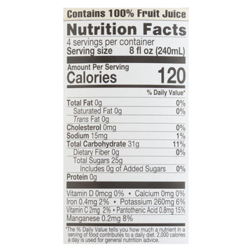 Lakewood Organic Cranberry Juice, 32 fl oz, Pack of 6