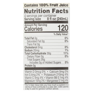Lakewood Organic Pure Apple Juice, 32 fl oz, 6-Pack