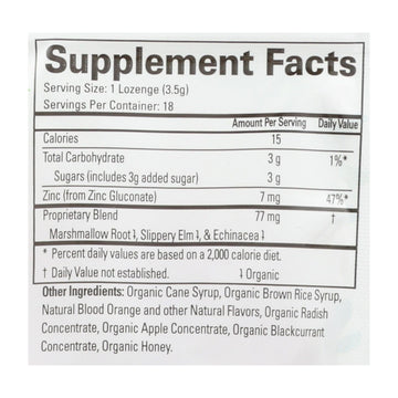 Thera Zinc Lozenges - Blood Orange - 18 Count