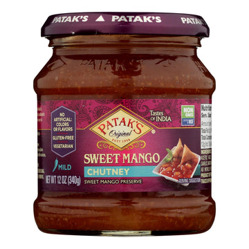 Pataks Chutney - Sweet Mango - Mild - 12 Oz - Case Of 6
